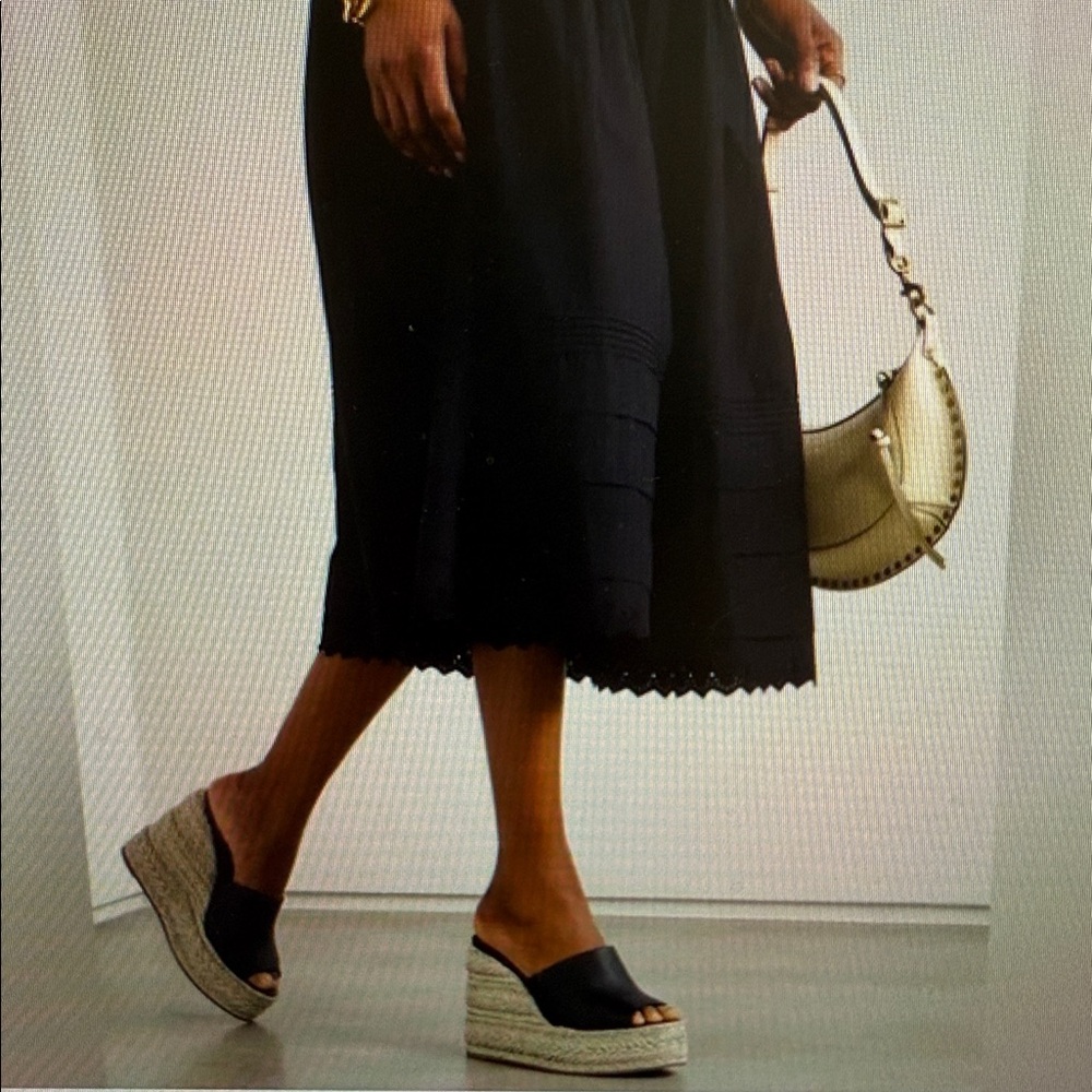 Christian Louboutin Black Wedge Sandals - Picture 2 of 5